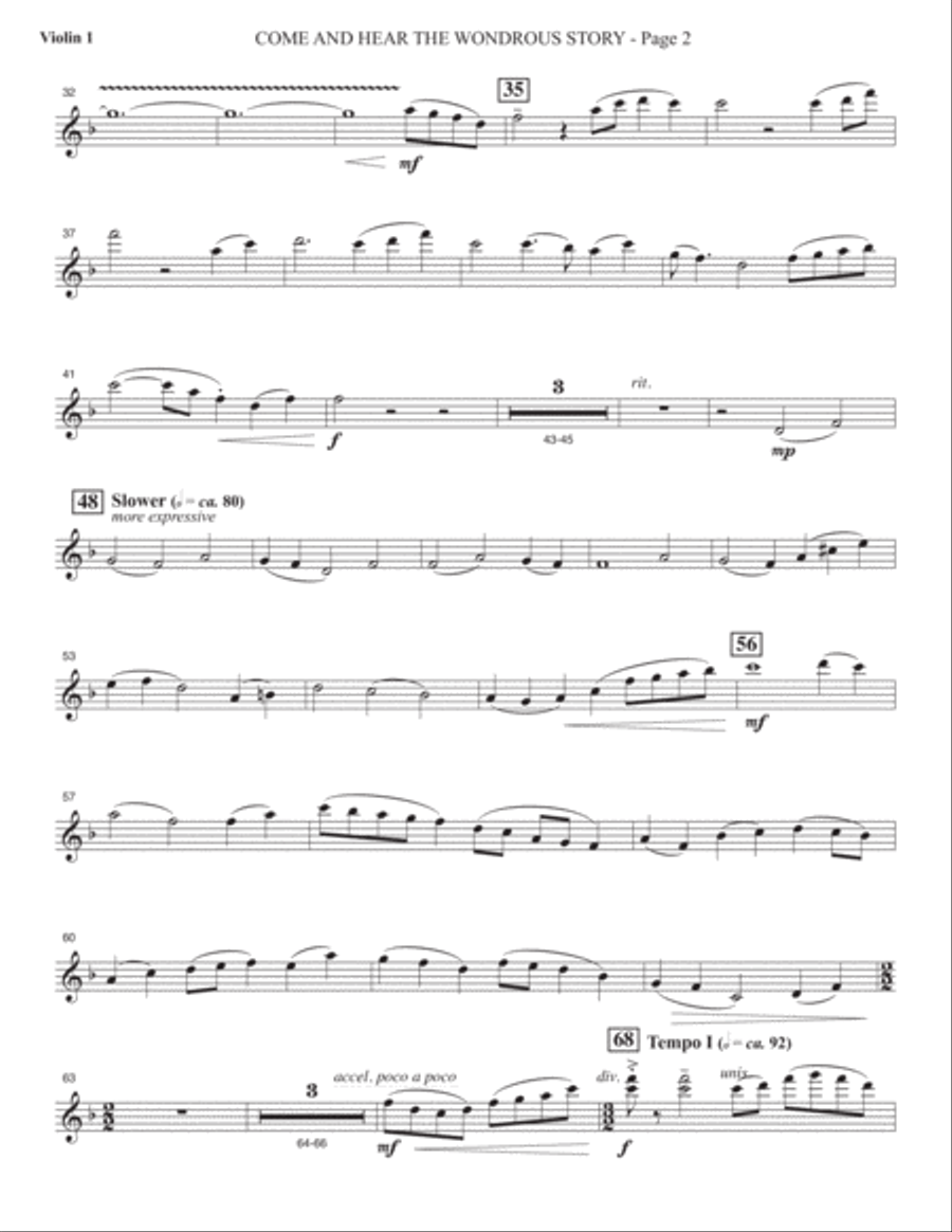 Sacred Places - Violin 1 Choir scores gallery preview page 6