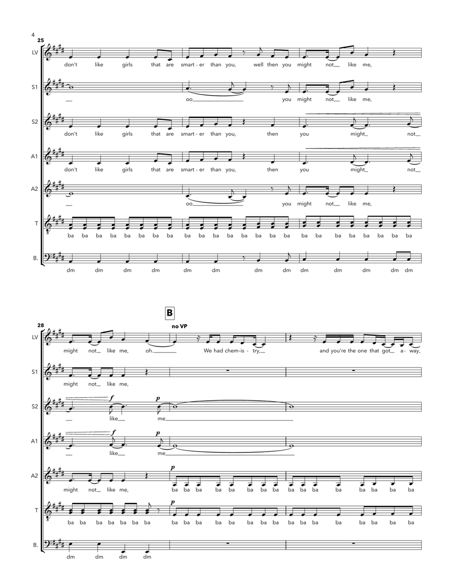 Might Not Like Me A Cappella scores gallery preview page 4