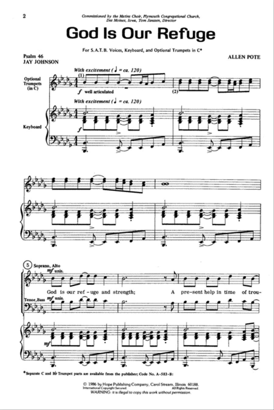 God Is Our Refuge 4-Part scores gallery preview page 2