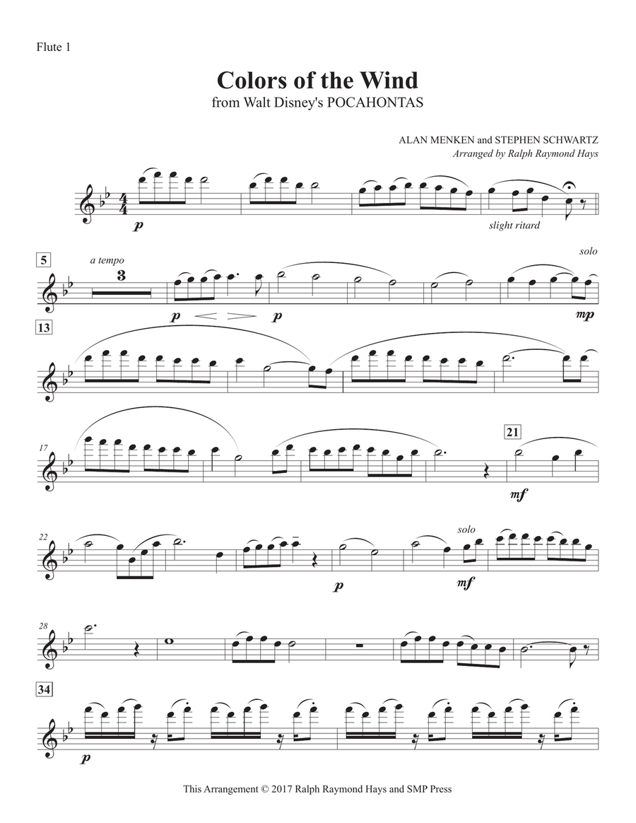 Colors Of The Wind Colors Of The Wind Flute Quartet scores gallery preview page 6