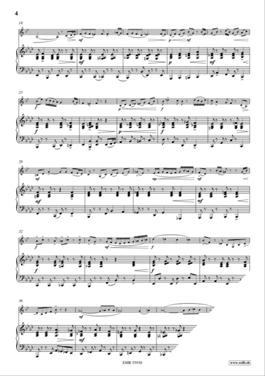 Tango for Diego Bass Clarinet scores gallery preview page 6