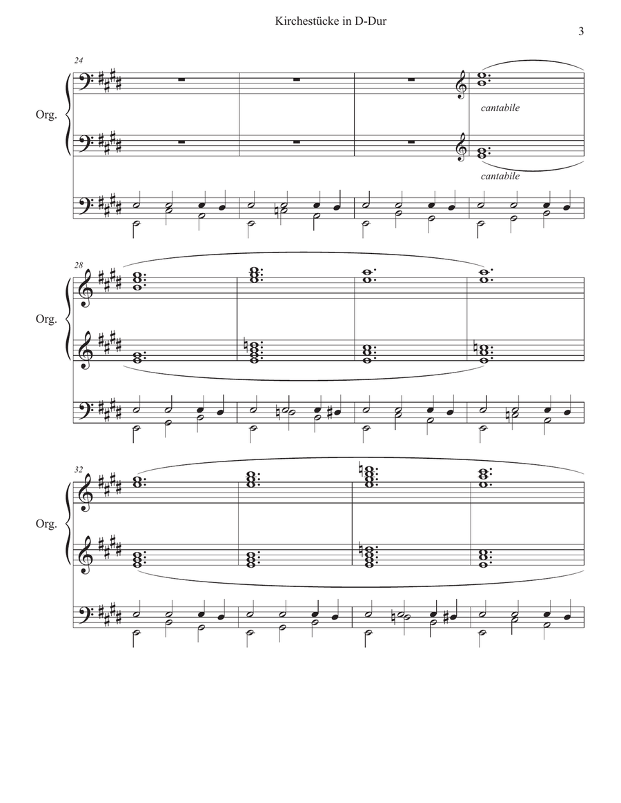 Kirchestücke in D-Dur Kirchestücke in D-Dur Organ Solo scores gallery preview page 3