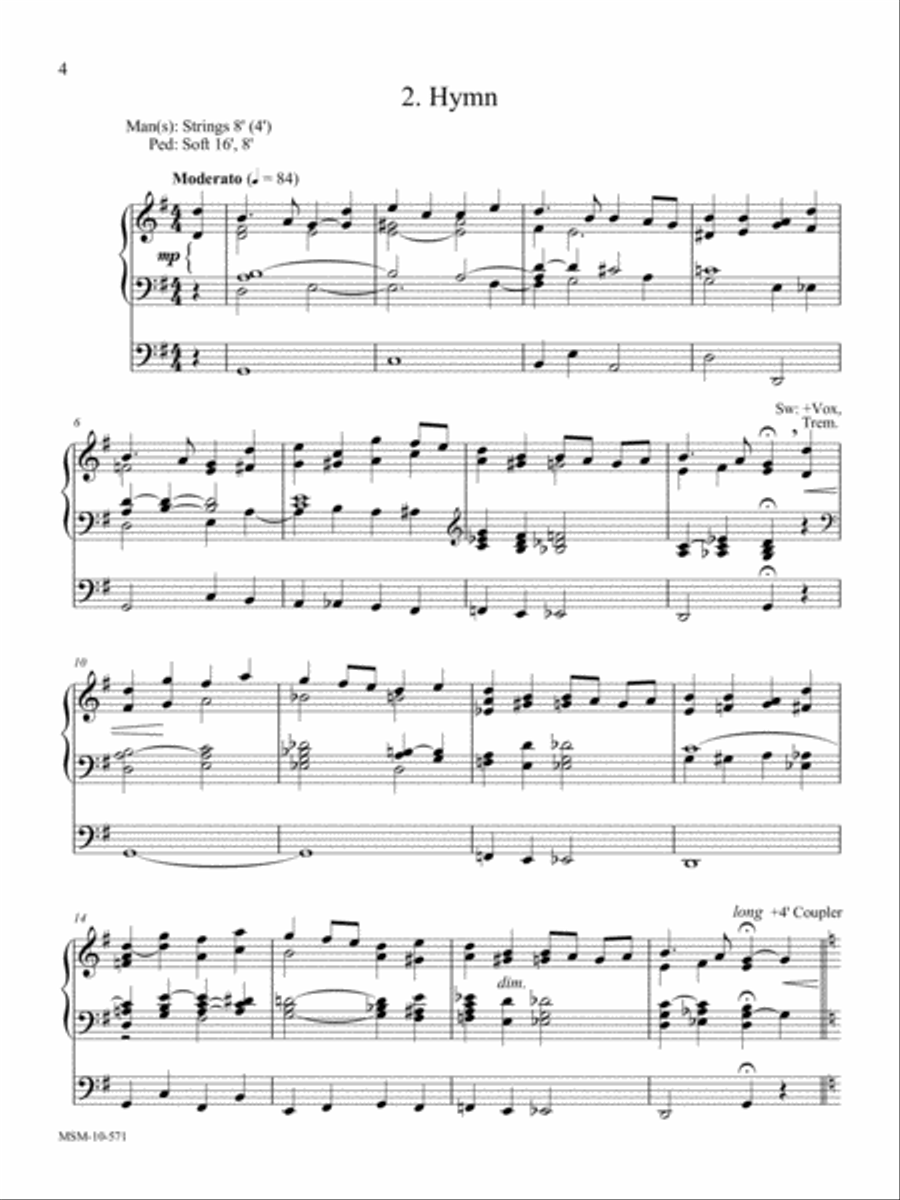 Partita on He Leadeth Me Organ scores gallery preview page 3