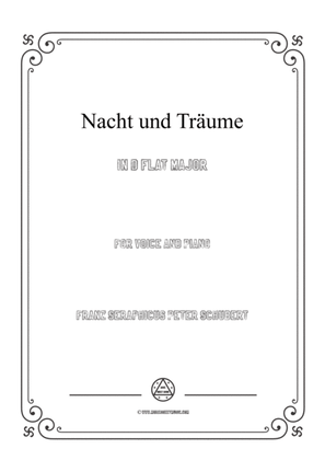 Book cover for Schubert-Nacht und Träume in D flat Major,for voice and piano
