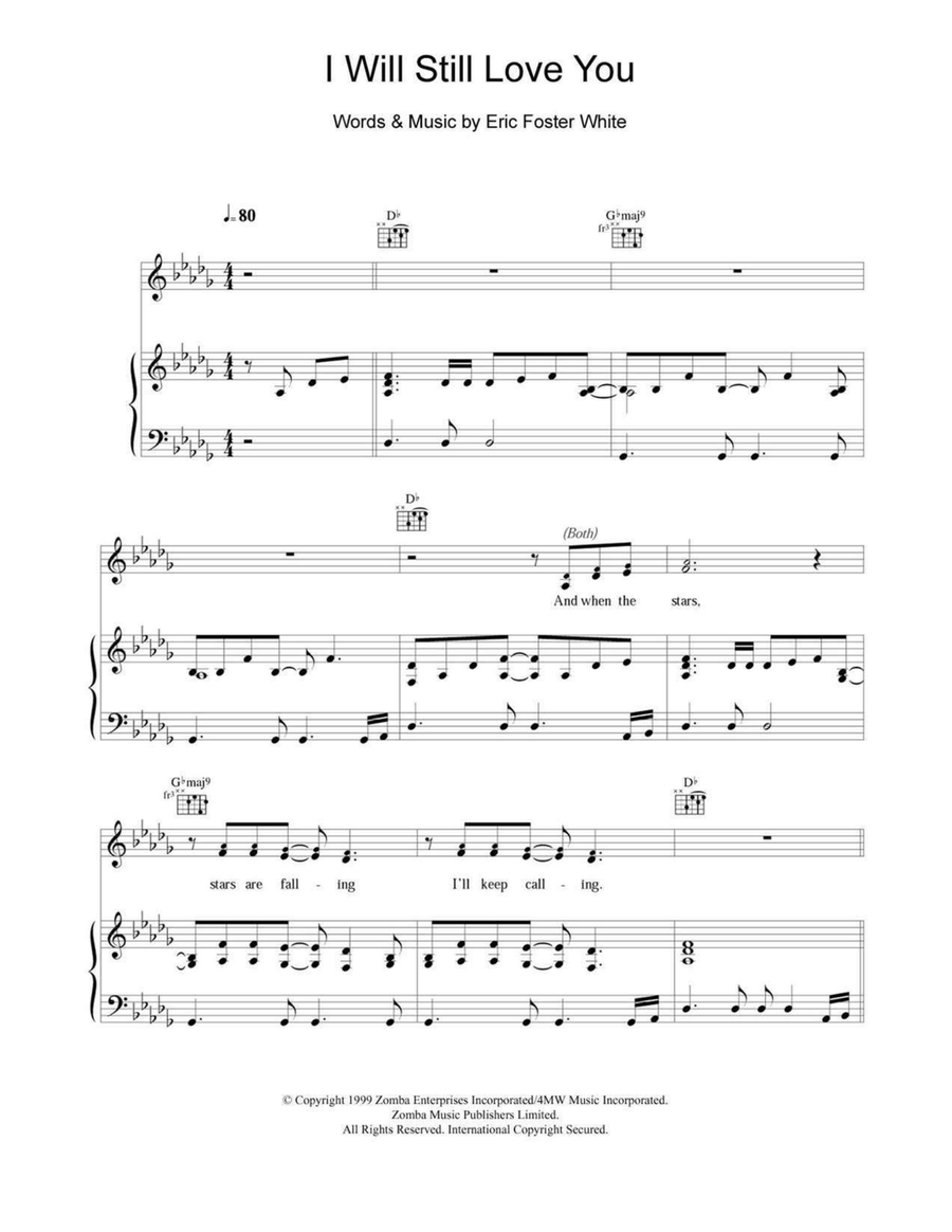I Will Still Love You Acoustic Guitar scores gallery preview page 1