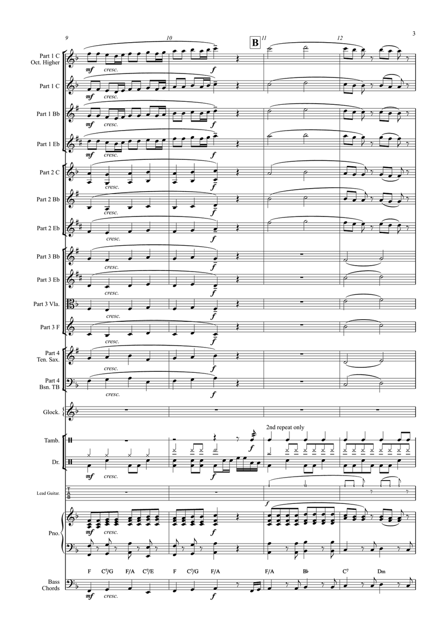 Eine Kleine Rock-Musik (Flexible Instrumentation) Concert Band scores gallery preview page 6
