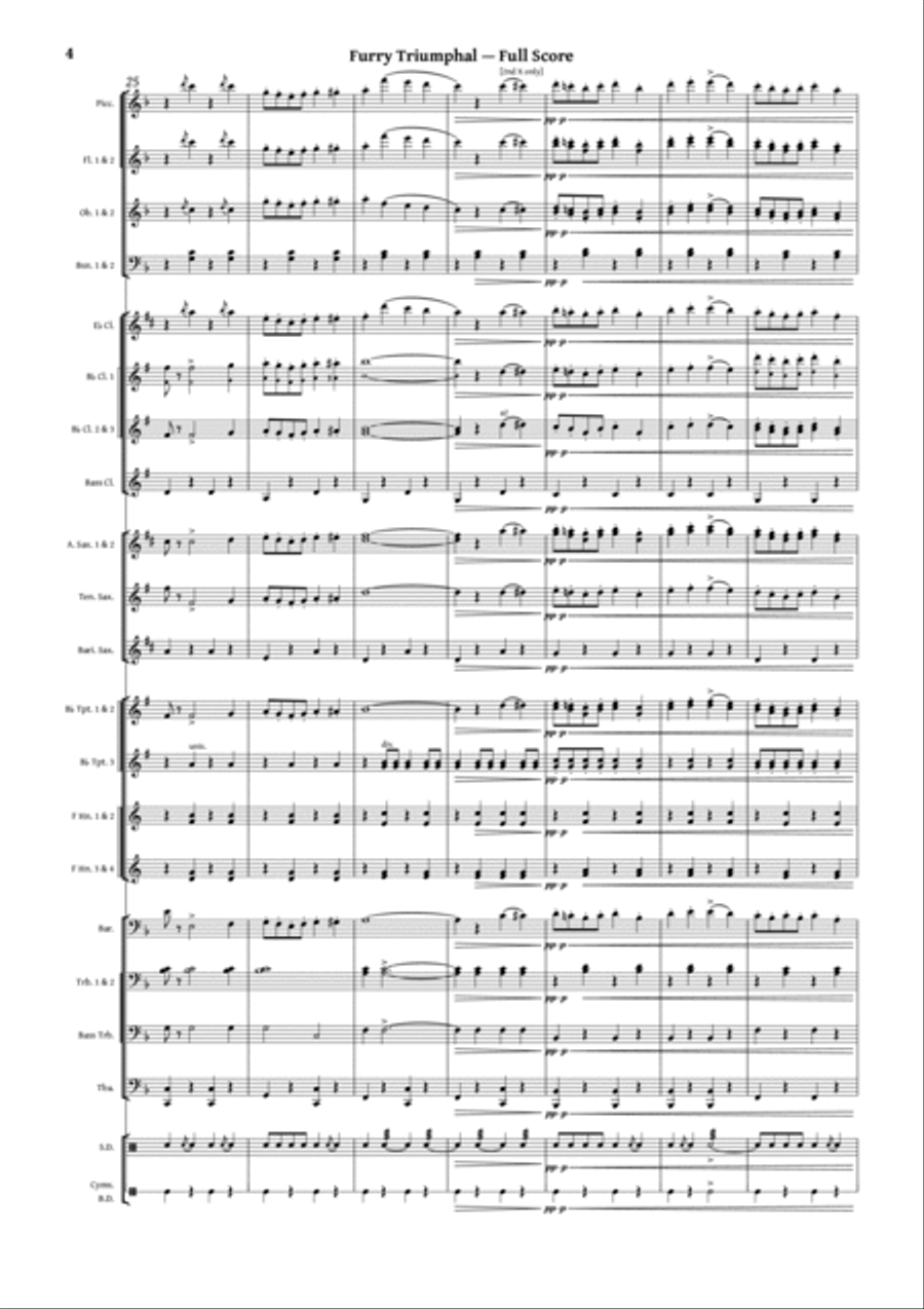 Furry Triumphal Concert Band scores gallery preview page 5