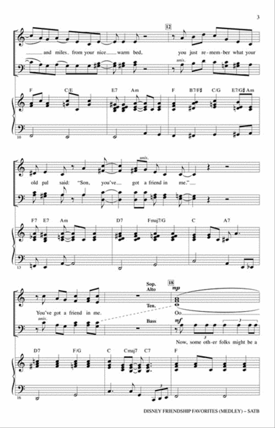 Disney Friendship Favorites Choir scores gallery preview page 3