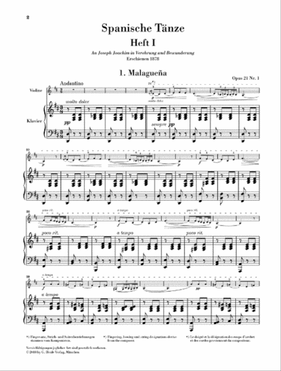 Spanish Dances Violin Solo scores gallery preview page 3