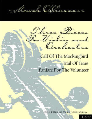 Book cover for Three Pieces For Violin and Orchestra "Violin Concerto No. 2" (string parts – violin and symphony