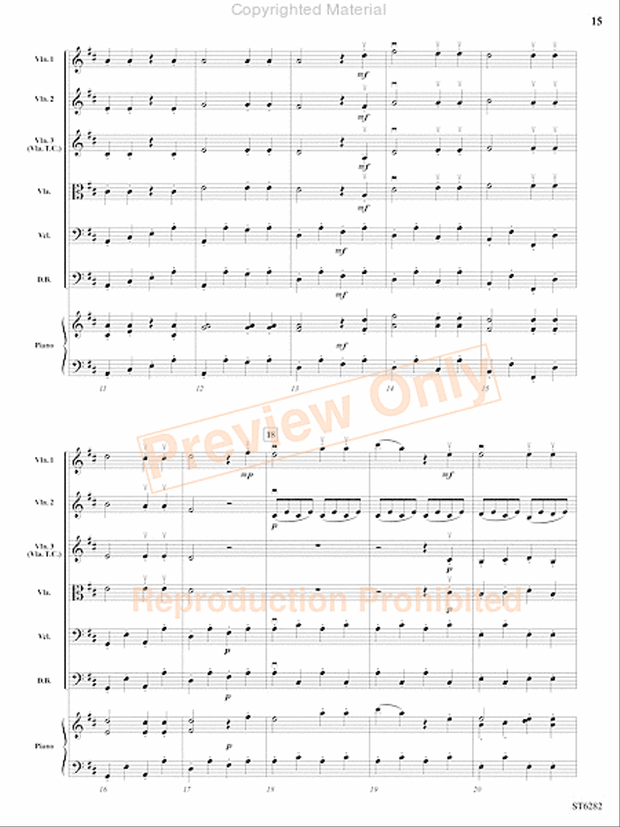 Suite from the Magic Flute String Orchestra scores gallery preview page 16