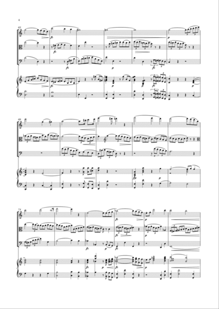 Andrée - Piano Quartet in A minor Piano Quartet scores gallery preview page 5