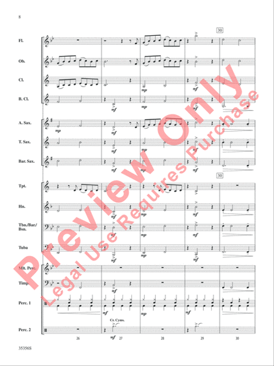 The Big Bang Theory (Main Title) Concert Band scores gallery preview page 9