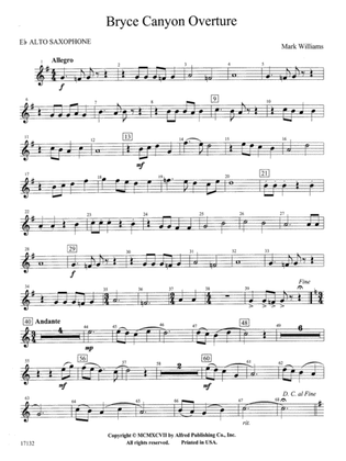 Bryce Canyon Overture: E-flat Alto Saxophone