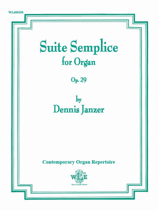 Book cover for Suite Semplice, Op. 29