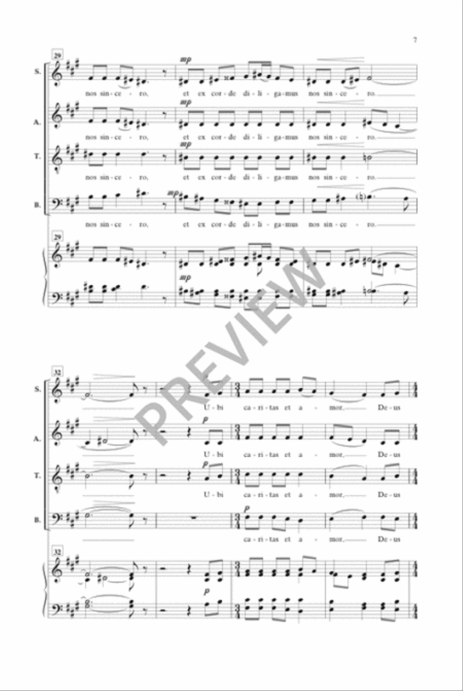 Ubi Caritas (SATB) image number null