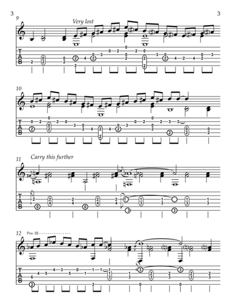 Gnossienne No. 3 (Tablature + Sheet Music) image number null