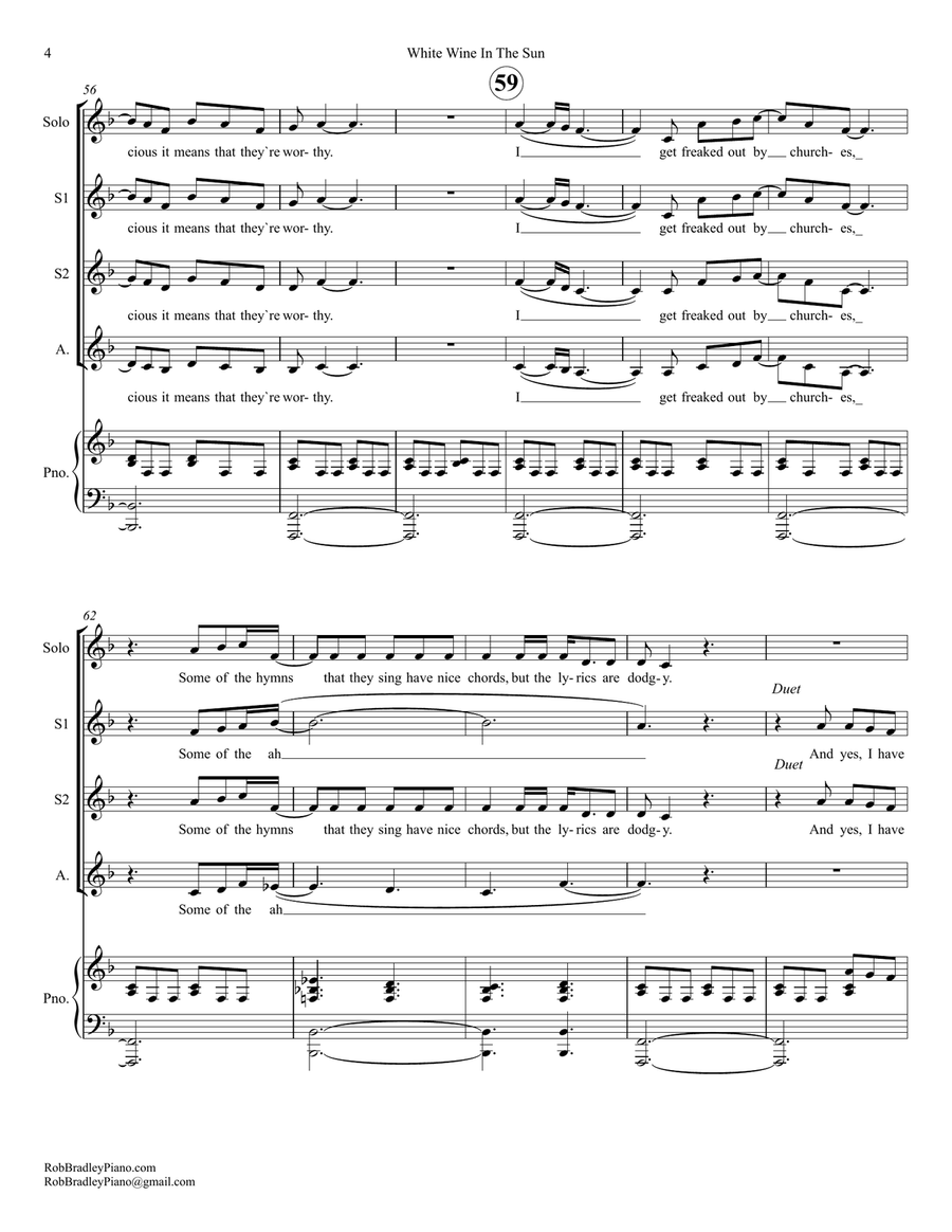White Wine In The Sun White Wine In The Sun SSA scores gallery preview page 4