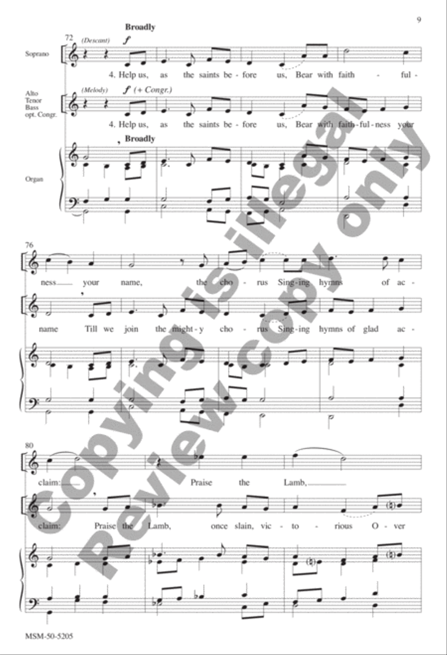 Clouds of Witnesses Surround Us 4-Part scores gallery preview page 9