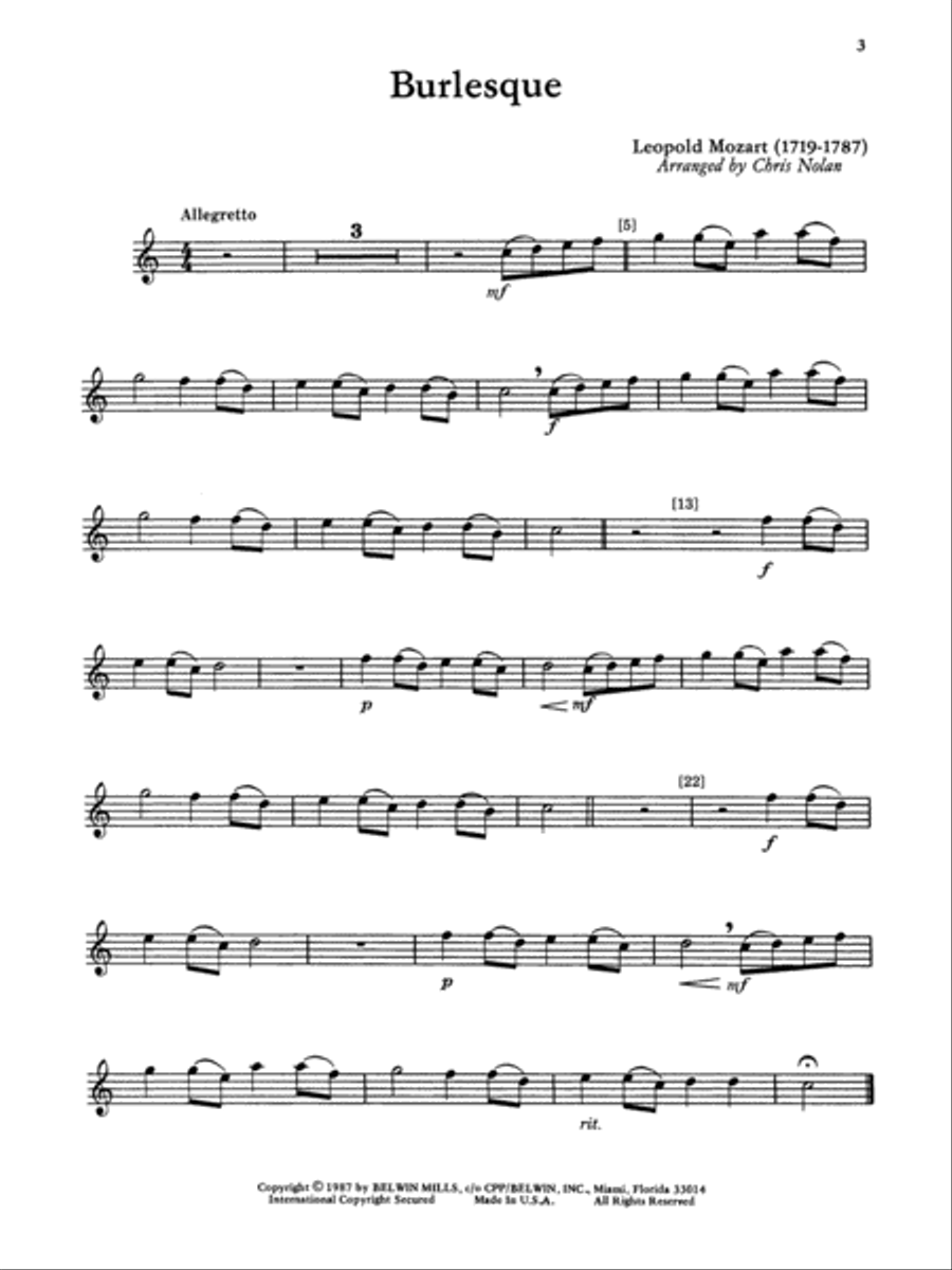Belwin Master Solos (Flute), Volume 1 Flute Solo scores gallery preview page 4