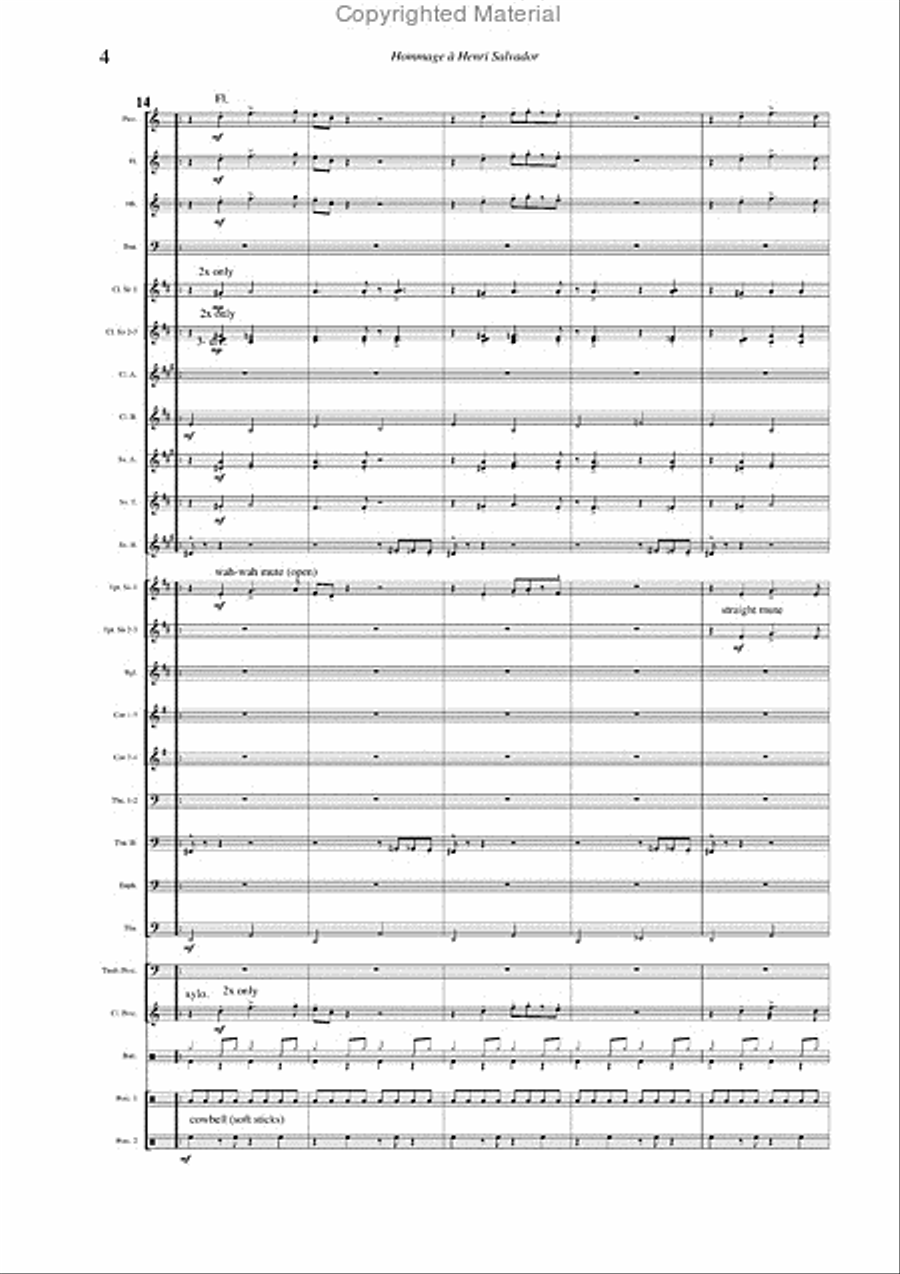 Salvador Medley Concert Band scores gallery preview page 3