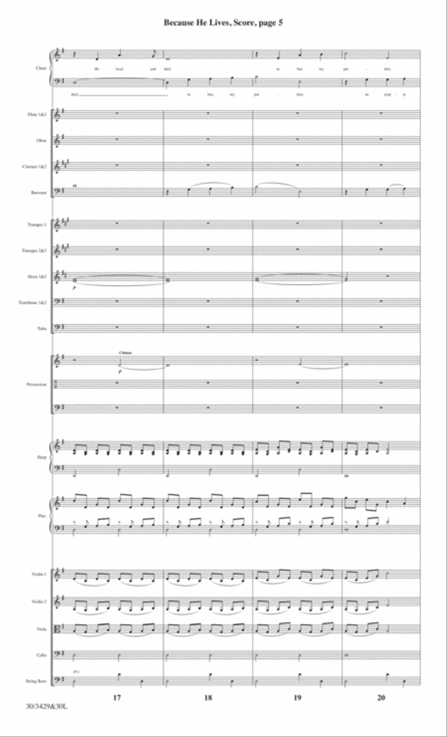 Because He Lives - Orchestral Score and CD with Printable Parts Choir scores gallery preview page 8