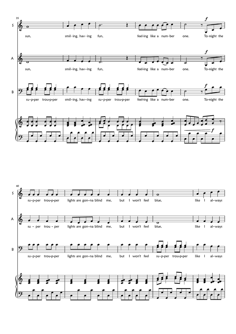Super Trouper 3-Part scores gallery preview page 4
