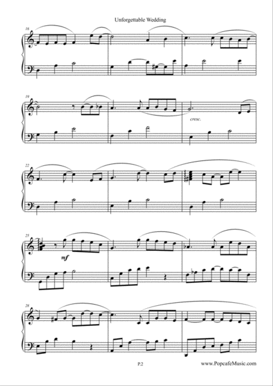 Unforgettable Wedding - Romantic Wedding Music Piano Solo scores gallery preview page 3