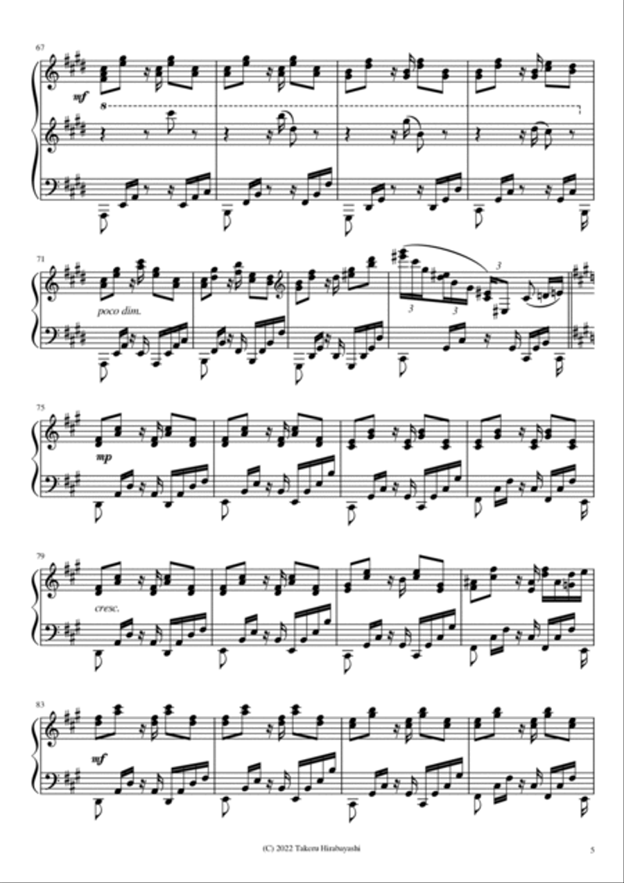 Take The Rapid Train Piano Solo scores gallery preview page 5