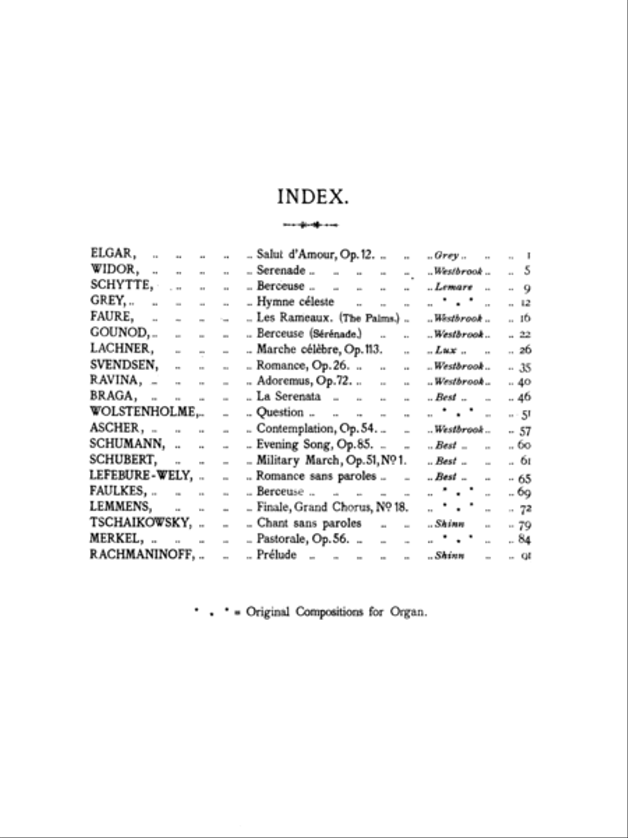 Album of Twenty Popular Pieces for Organ (Nineteenth-century music, mostly transcriptions, with a few original organ compositions), Volume 1 Organ scores gallery preview page 4