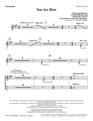 You Are Here (incorporating Doxology) - Percussion