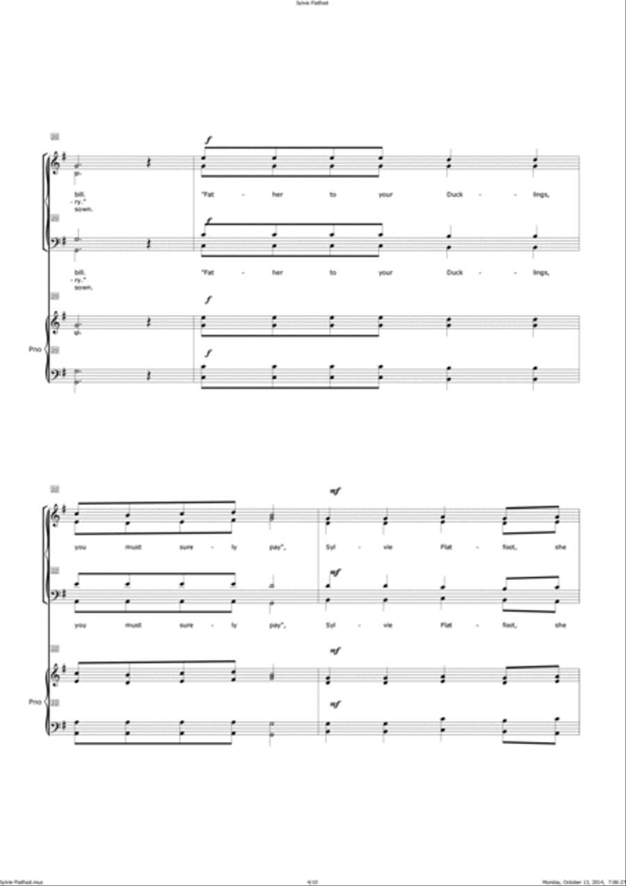 Sylvie Flatfoot Sylvie Flatfoot 4-Part scores gallery preview page 4