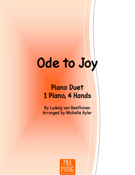 Ode to Joy Piano Duet (1 piano, 4 hands) image number null