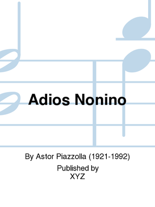 Book cover for Adios Nonino