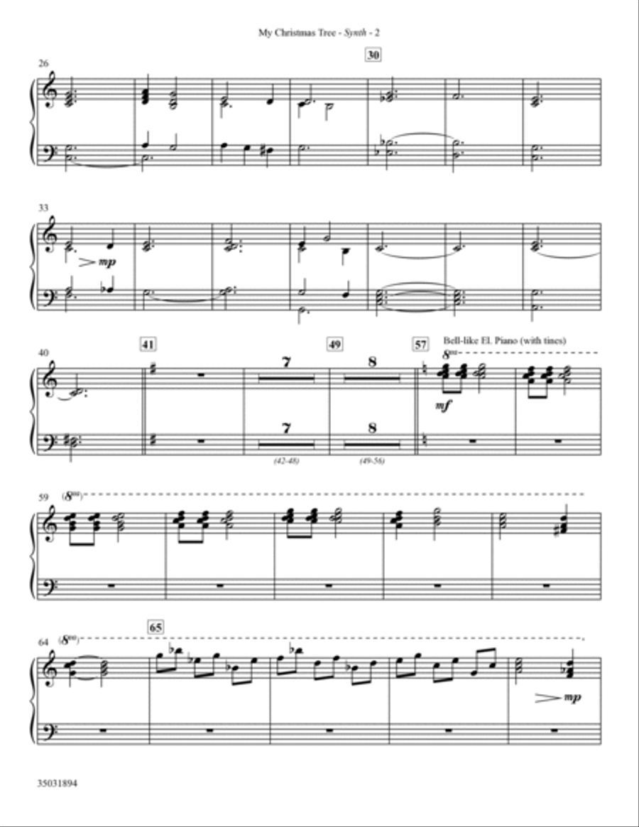 My Christmas Tree - Synthesizer Choir scores gallery preview page 2