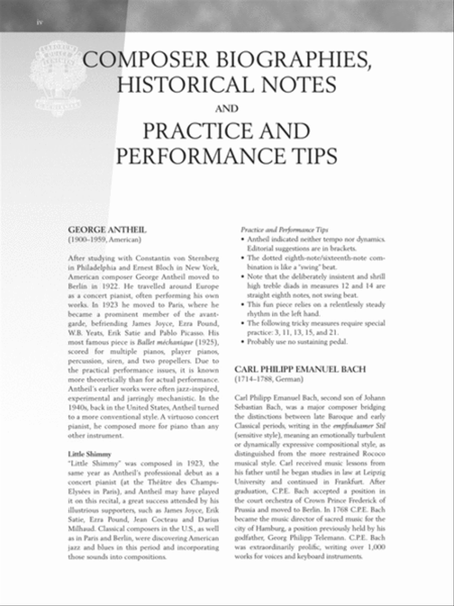 Baroque to Modern: Intermediate Level Piano Solo scores gallery preview page 4