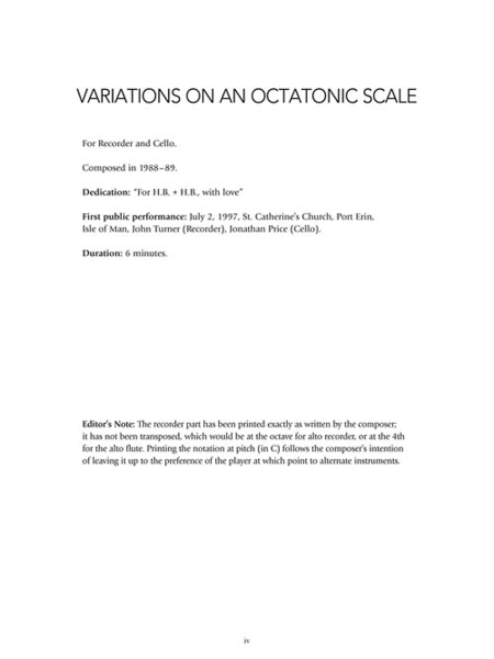 Variations on an Octatonic Scale
