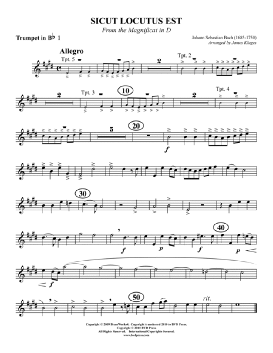 Sicut Locutis Est Sicut Locutis Est Trumpet scores gallery preview page 4