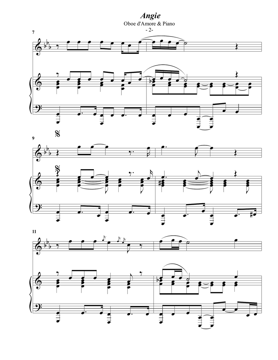 Angie Angie Oboe scores gallery preview page 2