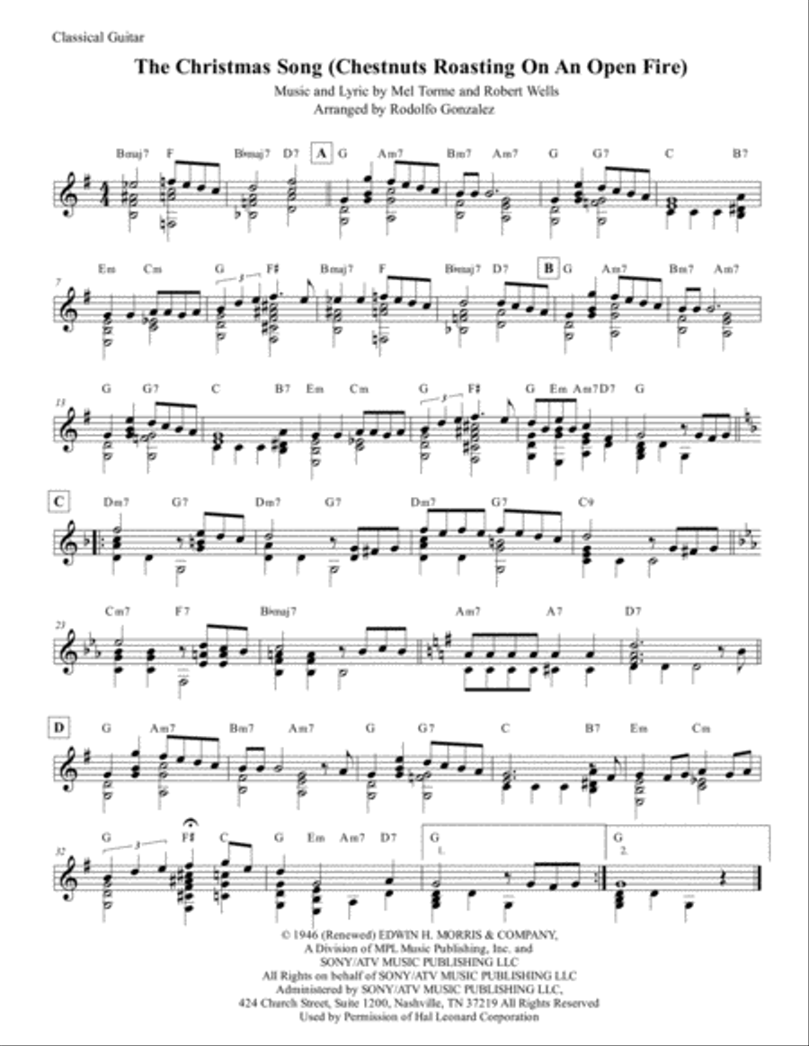 Christmas music classical sales guitar