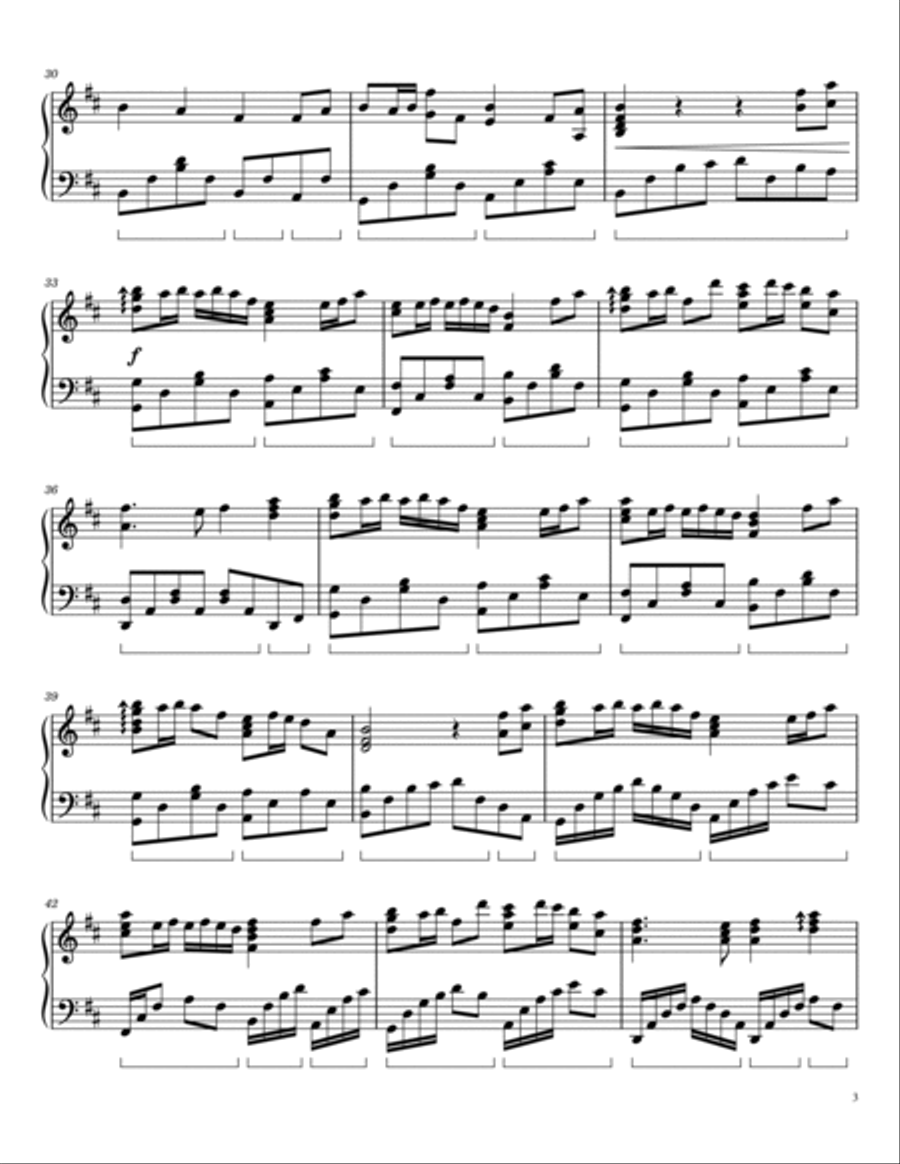 Windy Hill - For Piano Solo 羽肿 Piano Solo scores gallery preview page 3