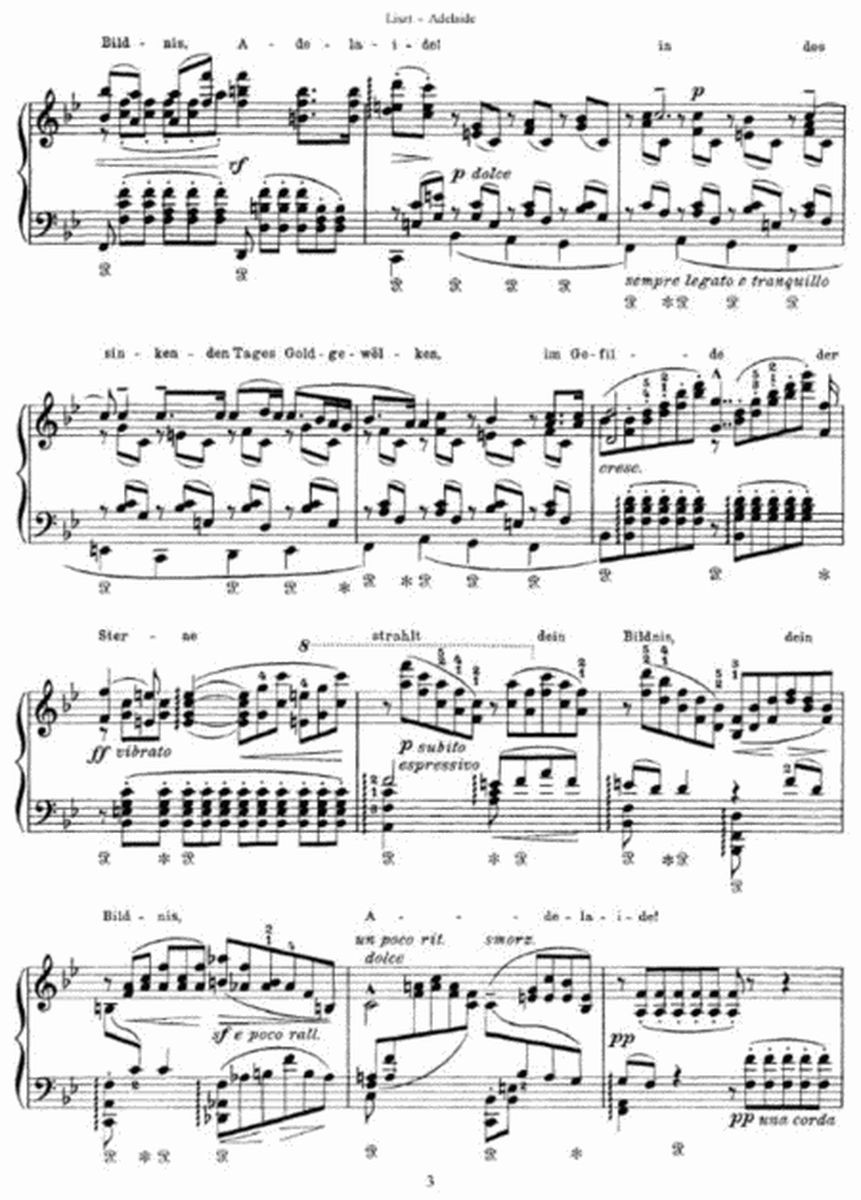 Franz Liszt - Adelaide (by Beethoven)