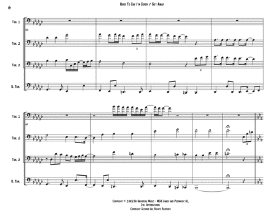 Hard To Say I'm Sorry Small Ensemble scores gallery preview page 6