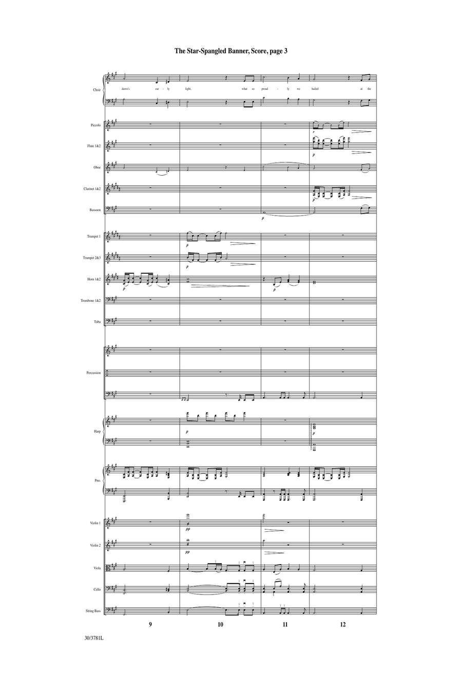 The Star-Spangled Banner - Orchestral Score and Parts (Digital Download) Full Orchestra scores gallery preview page 5