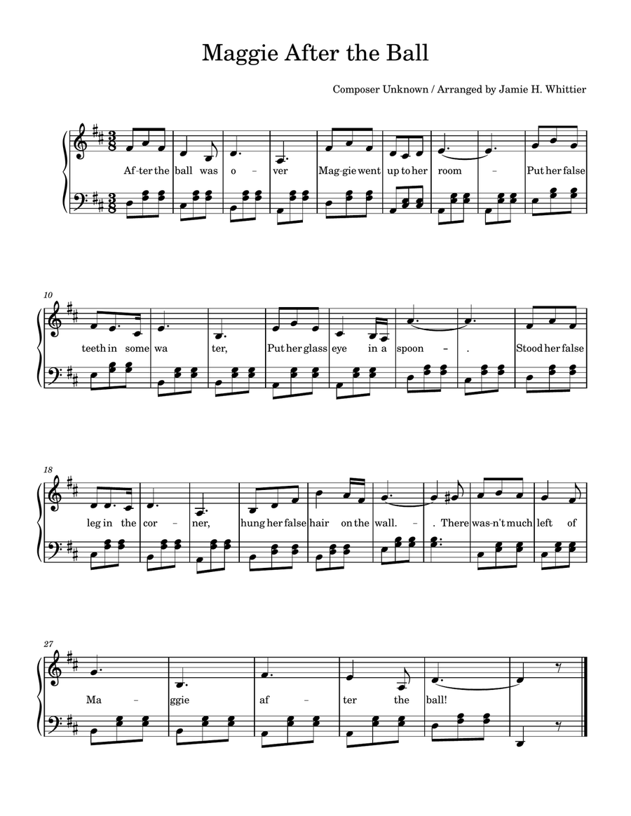 Maggie After The Ball Voice scores gallery preview page 1