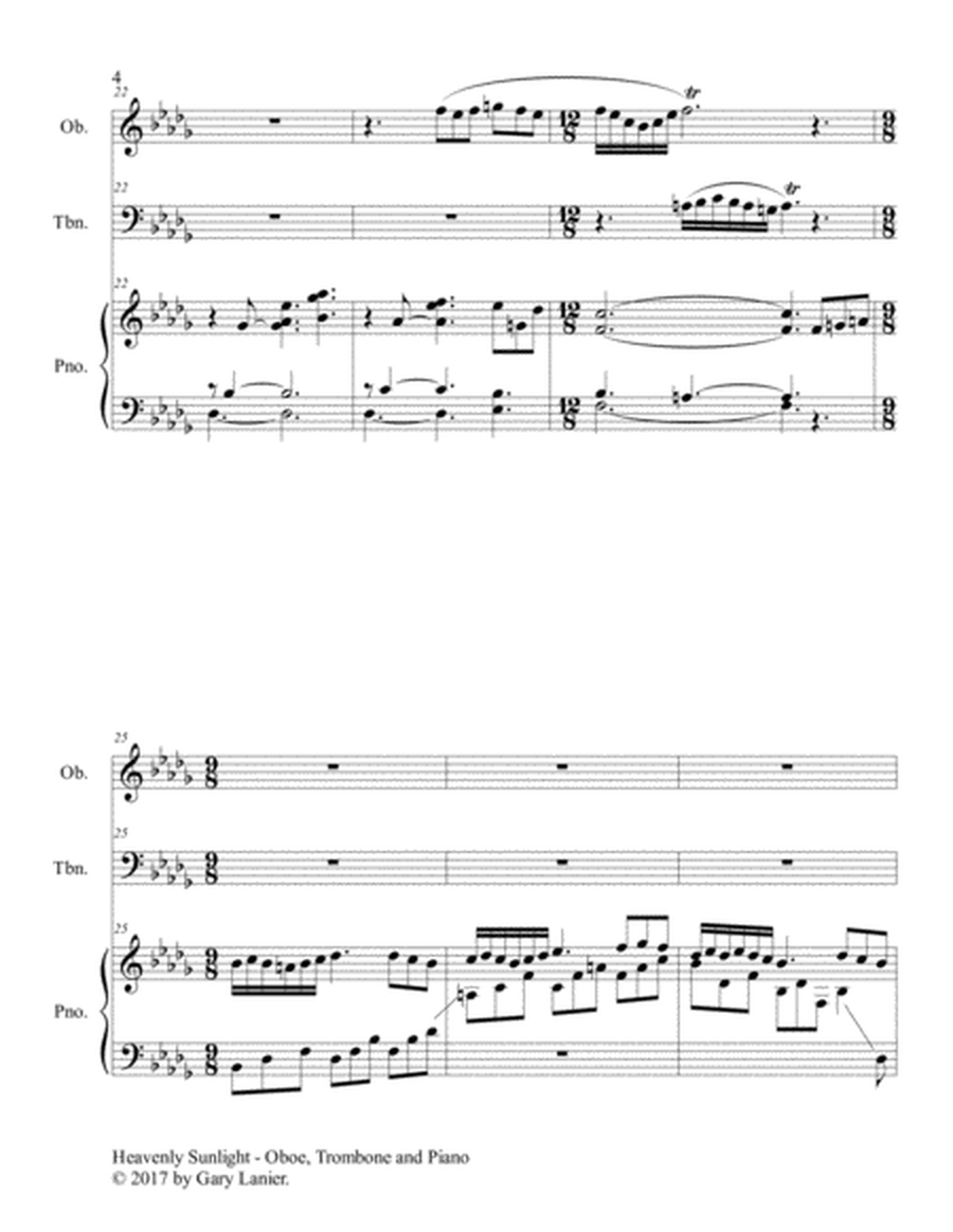 HEAVENLY SUNLIGHT (Trio - Oboe, Trombone & Piano with Score/Parts) image number null