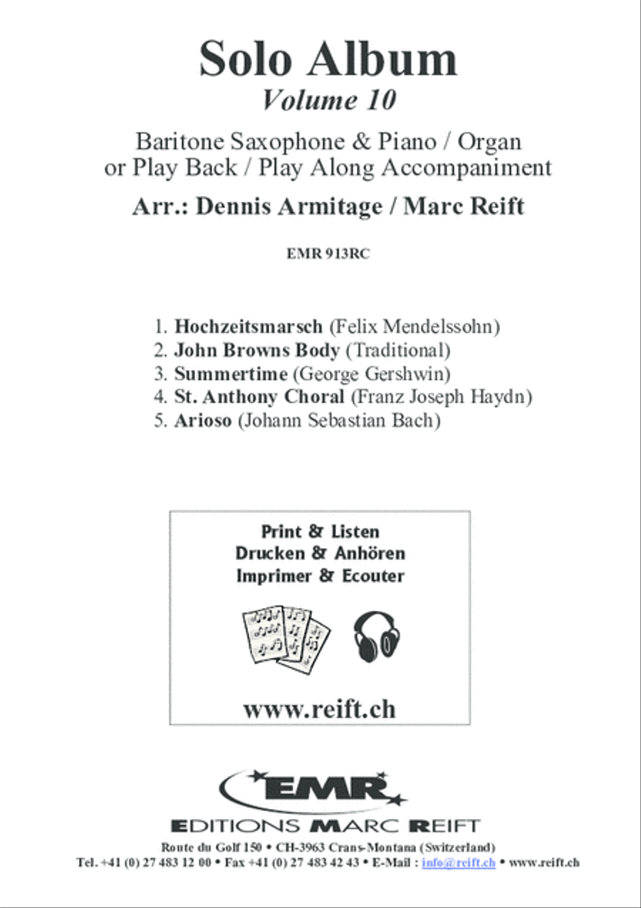 Solo Album Volume 10 Baritone Saxophone scores gallery preview page 2