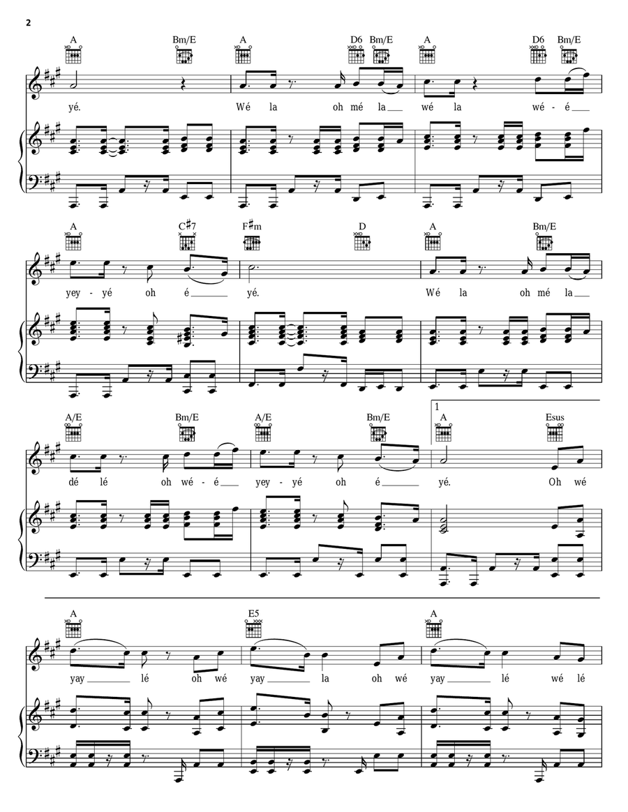 Tapestry Of Nations Piano, Vocal, Guitar scores gallery preview page 2