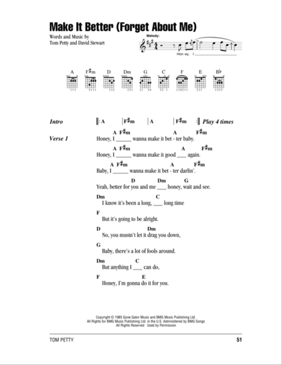 Make It Better (Forget About Me) Acoustic Guitar scores gallery preview page 1
