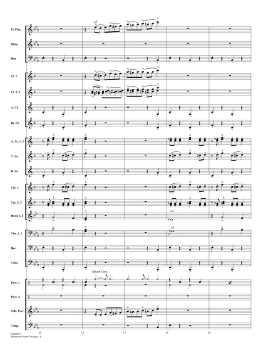 Selections from Chicago (arr. Ted Ricketts) - Full Score